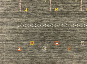 Hand-Woven Loribaft Gabbeh Rug