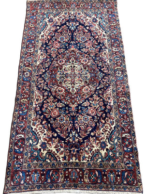 Antique Hand-Knotted Persian Malayer Rug