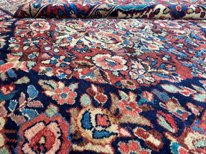 Antique Hand-Knotted Persian Malayer Rug