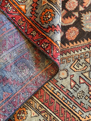 Hand-Knotted Tribal Persian Khamseh Rug