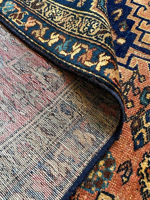 Hand-Knotted Tribal Persian Khamseh Rug