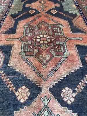 Hand-Knotted Tribal Persian Khamseh Rug