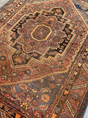 Hand-Knotted Tribal Persian Bidjar Gholtogh Rug