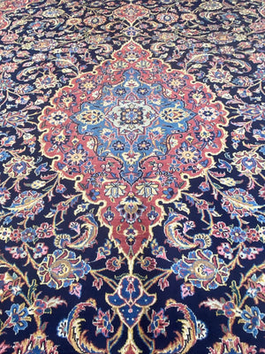 Superfine Hand-Knotted Persian Kashan Carpet