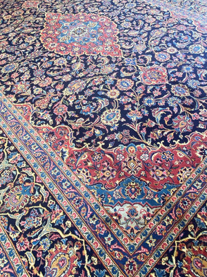 Superfine Hand-Knotted Persian Kashan Carpet