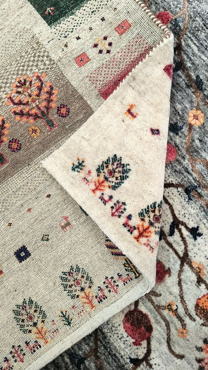 Hand-Woven Loribaft Gabbeh Rug