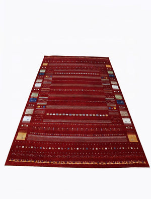 Hand-Woven Loribaft Gabbeh Rug