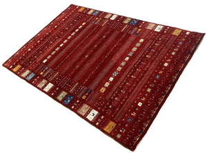 Hand-Woven Loribaft Gabbeh Rug