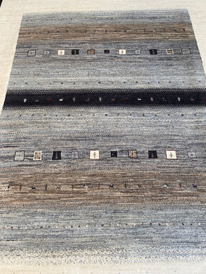 Hand-Woven Loribaft Gabbeh Rug