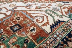 Hand-Woven Serapi Heriz Design Carpet