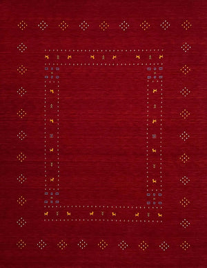 Hand-Woven Loribaft Gabbeh Rug