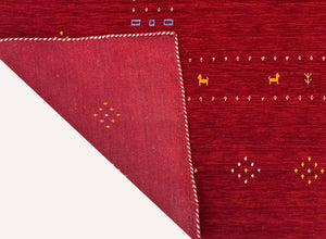 Hand-Woven Loribaft Gabbeh Rug