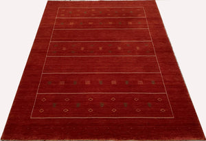 Hand-Woven Loribaft Gabbeh Rug