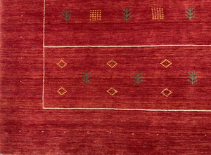 Hand-Woven Loribaft Gabbeh Rug