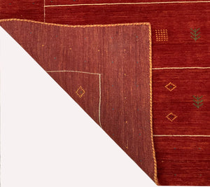 Hand-Woven Loribaft Gabbeh Rug