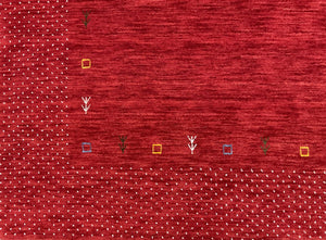 Hand-Woven Loribaft Gabbeh Rug
