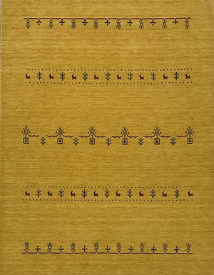 Hand-Woven Loribaft Gabbeh Rug