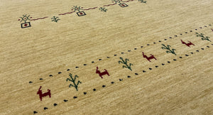 Hand-Woven Loribaft Gabbeh Rug