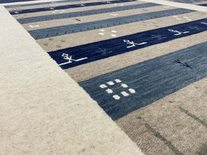 Hand-Woven Loribaft Gabbeh Rug