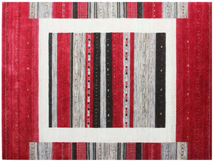 Hand-Woven Loribaft Gabbeh Carpet