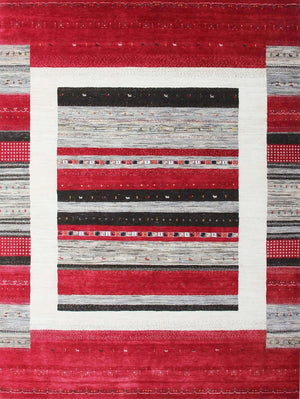 Hand-Woven Loribaft Gabbeh Carpet