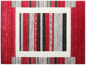 Hand-Woven Loribaft Gabbeh Carpet