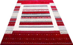 Hand-Woven Loribaft Gabbeh Carpet