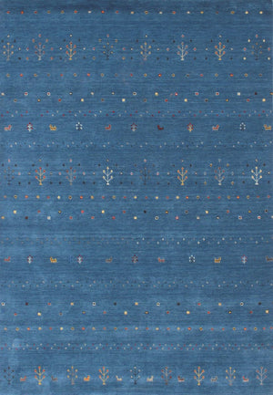 Hand-Woven Loribaft Gabbeh Rug
