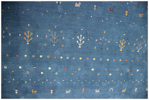 Hand-Woven Loribaft Gabbeh Rug