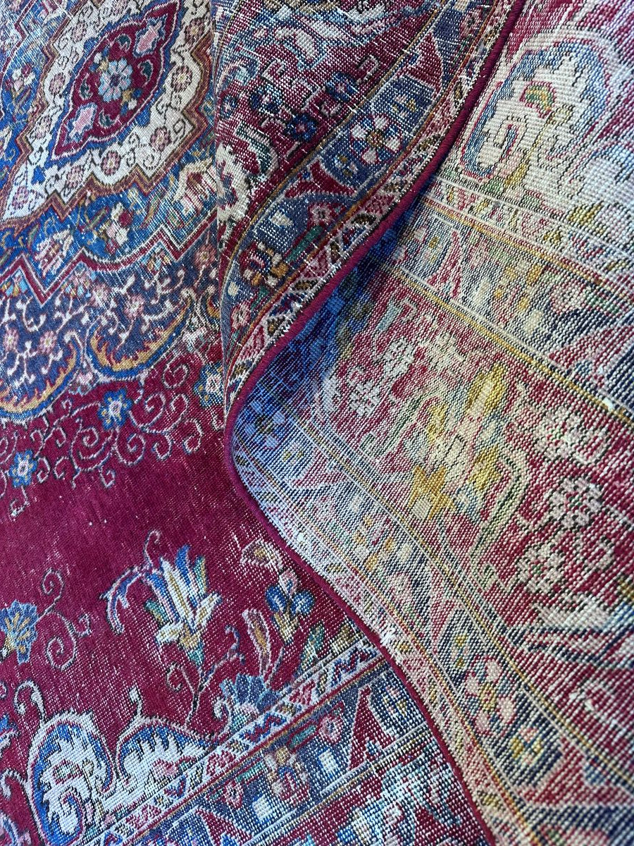 Hand-Knotted Vintage Persian Tabriz Carpet