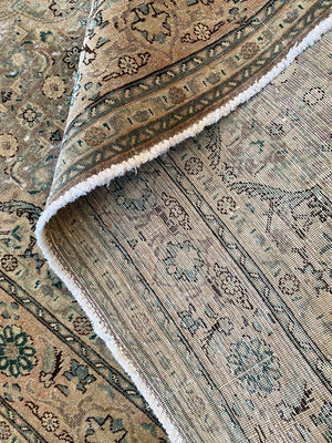 Handmade Vintage Over-Dyed Persian Tabriz Mahi