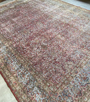 Handmade Vintage Over-dyed Persian Kerman