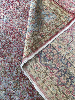 Handmade Vintage Over-dyed Persian Kerman