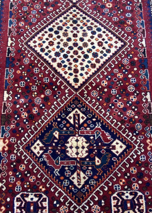 Hand-Knotted Tribal Persian Qashqaie Rug