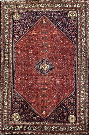 Hand-Knotted Tribal Persian Abadeh Carpet