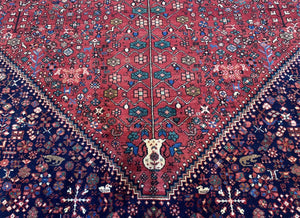 Hand-Knotted Tribal Persian Abadeh Carpet