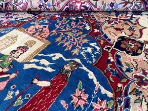 Antique Hand-Knotted Persian Kerman Carpet