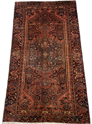 Hand-Knotted Tribal Persian Khamseh Rug