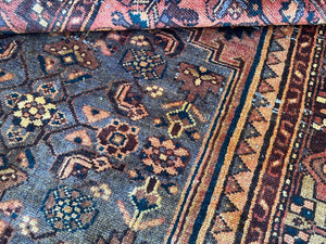 Hand-Knotted Tribal Persian Khamseh Rug