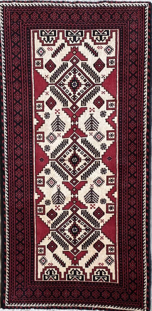 Hand-Knotted Tribal Persian Balouch Rug