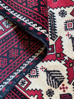 Hand-Knotted Tribal Persian Balouch Rug