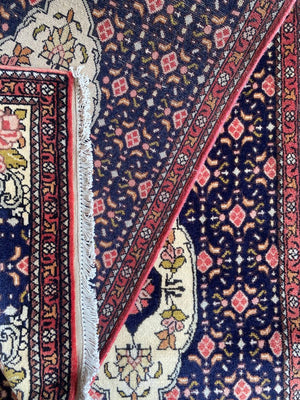 Hand-Knotted Tribal Persian Senneh Hall Runner