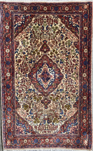 Fine Hand-Knotted Persian Jozan Rug