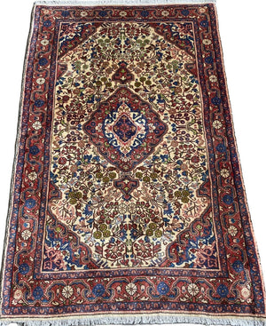 Fine Hand-Knotted Persian Jozan Rug