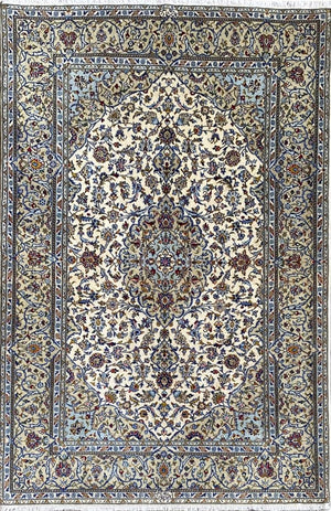 Superfine Hand-Knotted Persian Kashan Carpet