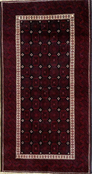 Hand-Knotted Tribal Persian Balouch Rug
