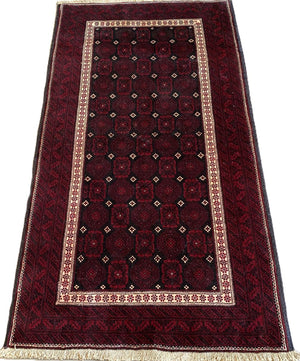 Hand-Knotted Tribal Persian Balouch Rug