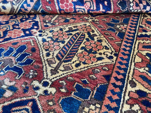 Hand-Knotted Tribal Persian Bakhtiar Rug