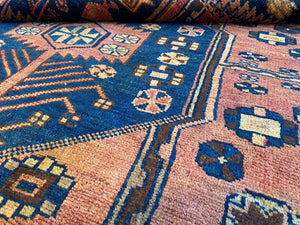 Hand-Knotted Tribal Persian Nahavand Rug