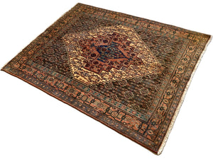 Hand-Knotted Tribal Persian Senneh Rug